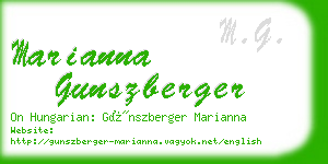 marianna gunszberger business card